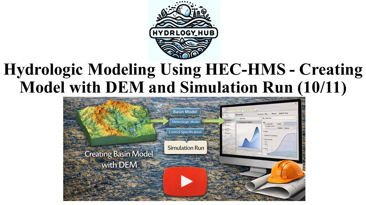 Hydrologic Modeling Using HEC-HMS (10/11) - Creating Model from DEM and Simulation Run
