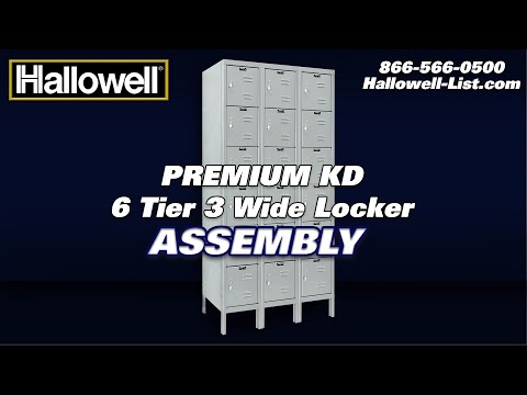 Hallowell KD Locker 6 Tier 3 Wide Assembly