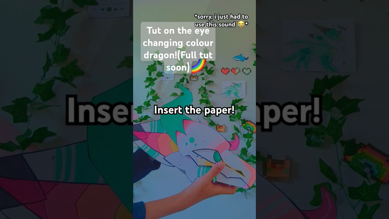 Eye colour changing dragon tutorial! #dragonpuppets #paperdragon #fypシ゚ #trending #trend