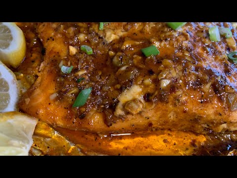 LEMON PEPPER, GARLIC BUTTER BAKED SALMON RECIPE