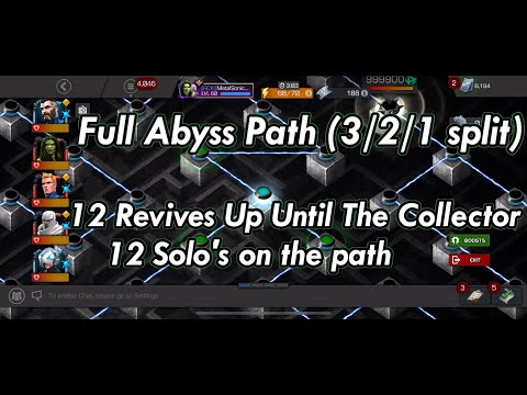 (Trial Run) Full Abyss Path (3/2/1 split) 12 Revives Up Until The Collector. 12 Solo's on the path.