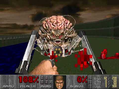 DOOM 2 - monster infighting 1 - cyberdemon vs spider mastermind!