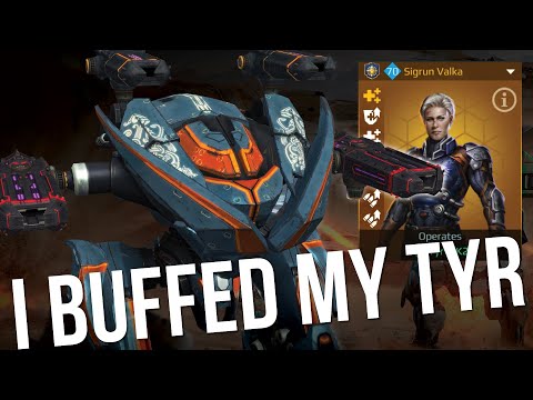 War Robots - Enhancing Tyr With Legendary Pilot And NEW Fortifier Module | Tyr MK2 Gameplay