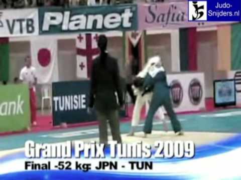 Judo 2009 Tunis: Kagaya (JPN) - Khalfaoui (TUN) [-52kg].