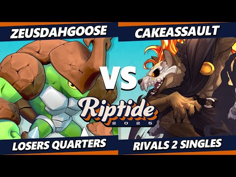 Riptide 2025 TOP 8 - ZeusDahGoose (Kragg) Vs. CakeAssault (Forsburn) Rivals of Aether II - RoA2