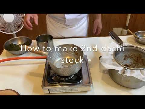 Soba Chef makes dashi stock from kombu and bonito flakes.