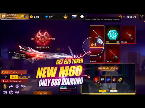 NEW EVO VAULT EVENT FREE FIRE, EVO M60 SPIN MAX FREE FIRE, FF NEW EVENT TODAY, NEW EVENT FREE FIRE