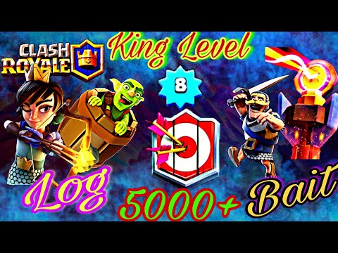 King Level 8 Climb 5000+ Trophy with Log Bait. Ladder push with Log Bait. Clash Royale.