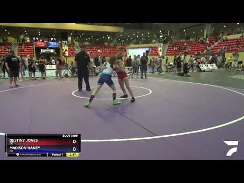 106 Lbs Round 3 - Destiny Jones, OK Vs Madison Haney, MO 02af