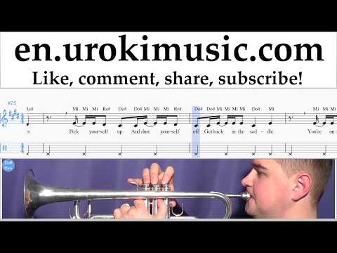 Trumpet lessons Shakira - Waka Waka Sheet Music Tutorial Part#2 um-352