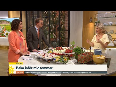 Midsommarbakning med Hilda Kirkhoff | Nyhetsmorgon | TV4 & TV4 Play