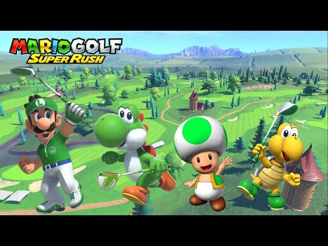 Mario Golf: Super Rush - Speed Golf - Luigi vs Yoshi vs Green Toad vs Koopa Troopa - Bonny Greens