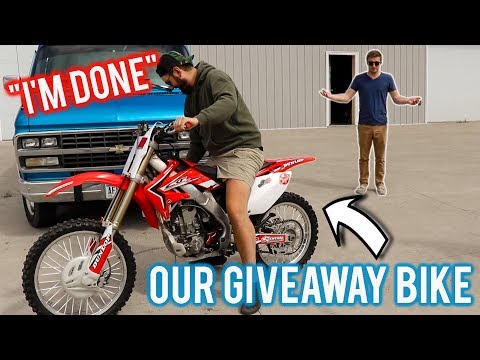 HE CRASHED OUR BIKE INTO A TREE!! (Broke his hand)