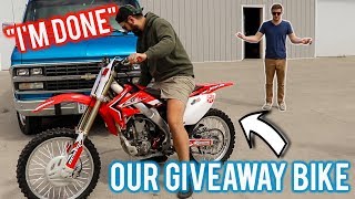 HE CRASHED OUR BIKE INTO A TREE!! (Broke his hand)