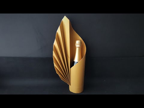 Geschenke einpacken 🎁 Flasche verpacken als Geschenk 🎁 Gift wrapping