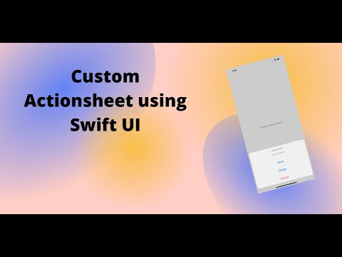 Action sheet using Swift UI
