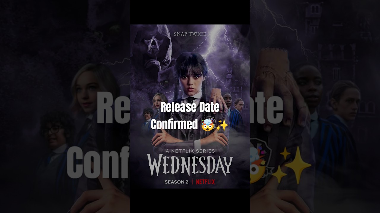wednesday season 2 release date 🤯 #wednesday #season2 #jennaortegawednesday #releasedate #netflix