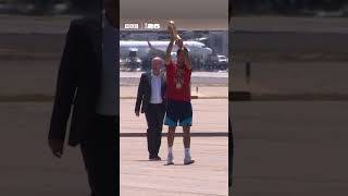 The World Cup winners are back in Spain! 🛬 - BBC
