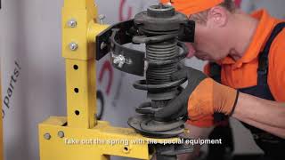 How to change suspension strut repair kit on VW / SKODA / AUDI TUTORIAL | AUTODOC