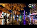 Stockholm At Night In The Rain ️ 4K HDR Walking Tour