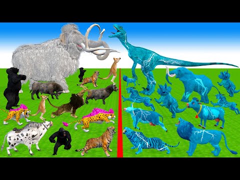 Animal Epic Battle Prehistoric Mammals VS Modern Mammals Size Super Animal Battle Simulator #2025