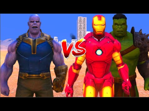 100 Thanos vs 1000 IRON MAN and 1000 Hulk (Marvel vs Marvel)