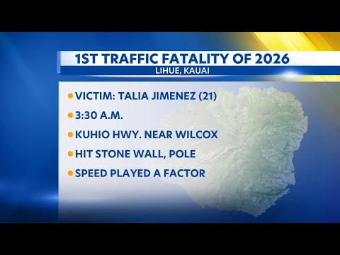 21-year-old Koloa woman dies in fatal New Year's Day crash on Kuhio Highway