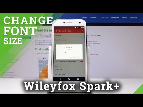 How to Change Font Size in Wileyfox Spark+ - Update Display Size