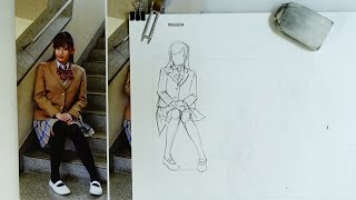 座りポーズは描き順が大事!【夏期講習8日目ダイジェスト】