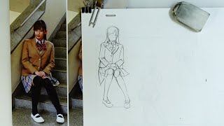  - 座りポーズは描き順が大事！【夏期講習８日目ダイジェスト】