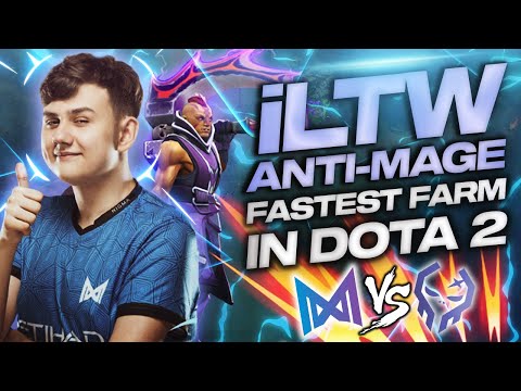FASTEST FARM in Dota 2 - iLTW GOD Anti-Mage - NIGMA vs EXECRATION