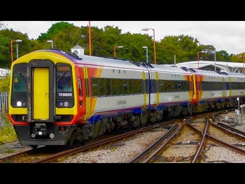 SWR 158886 + 159101 Combo Arrives At Weymouth For Corfe Castle - Saturday 7th September 2019