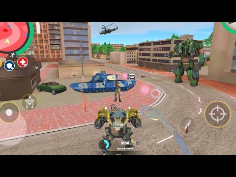 Rope Hero: Vice Town (BD 100 Ground Machine Fight on Road) Tank vs BD 100  - Android Gameplay HD