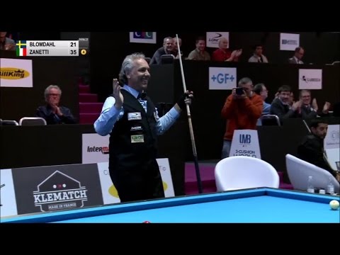 Marco Zanetti vs Torbjorn Blomdahl - 3 cushion World Championship 2016 - Last 16 (Highlights)