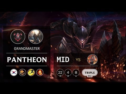 Pantheon Mid vs Qiyana - KR Grandmaster Patch 9.16
