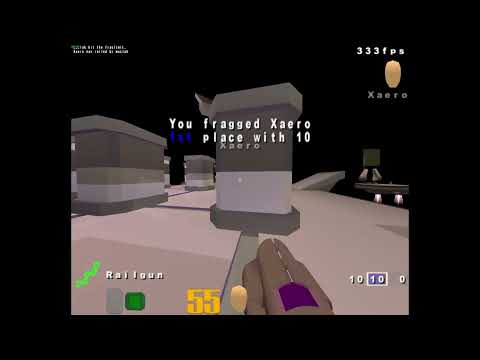 Quake 3 Nightmare Xaero Speedrun only railgun 40 63s