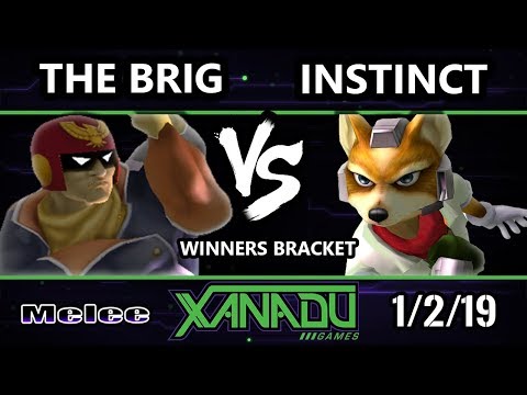 S@X 283 SSBM - The Brig (Captain Falcon) Vs. Instinct (Fox) Smash Melee Winners Round 1