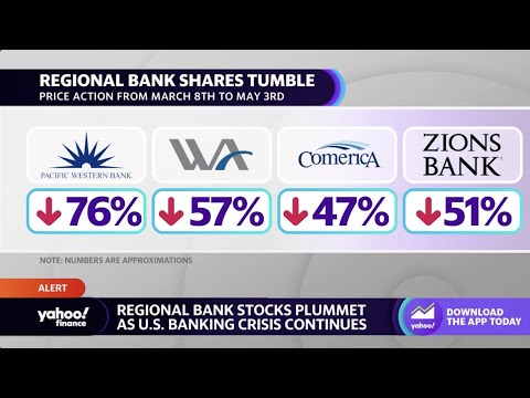 Regional bank shares tumble as the U.S. regional banking crisis continue