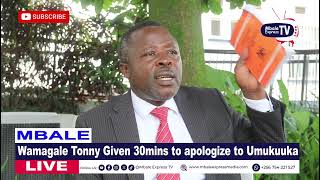 Mbale District Chairman Elect given 30 minutes to apologize to Umukuuka 