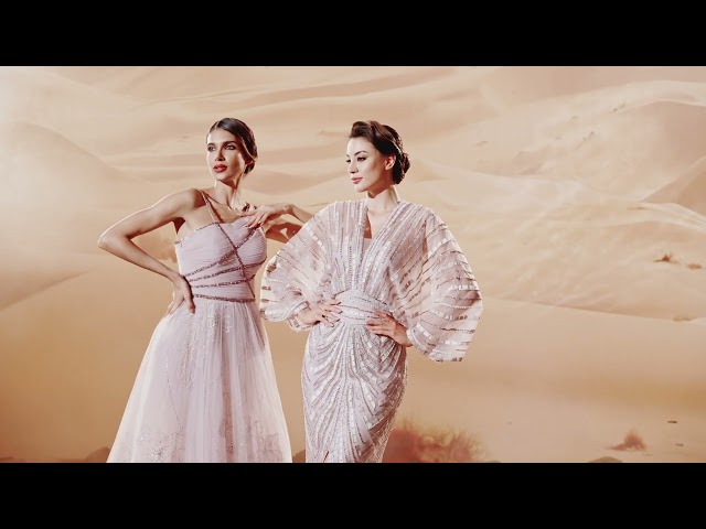 فستان سهره كلوش كتف واحد شك من الصدر و مطرز