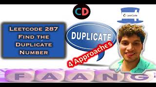 YouTube video 'Find the Duplicate Number | Leetcode 287 | 4 Approaches  🔥🔥 | Live coding session'