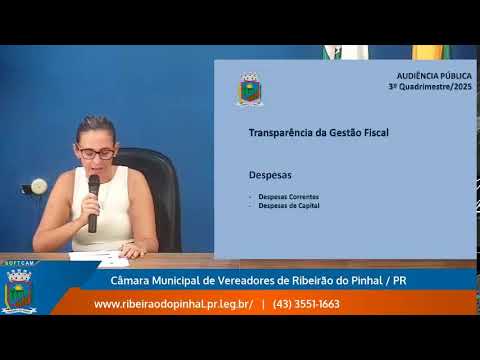 Audiência Pública do Poder Executivo e Legislativo - Metas Fiscais do 3º Quadrimestre de 2025