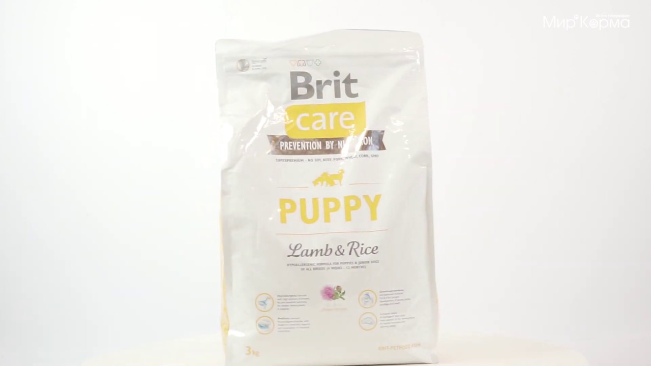 Сухой корм для щенков всех пород Brit Care Puppy all Breed ягненок с рисом
