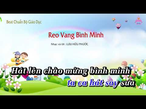 | Karaoke HD | REO VANG BÌNH MINH - Âm Nhạc Lớp 5 || CD Chuẩn Bộ Giáo Dục