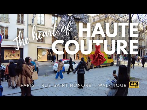 [4K] Rue Saint Honoré Paris Luxury Shopping Tour
