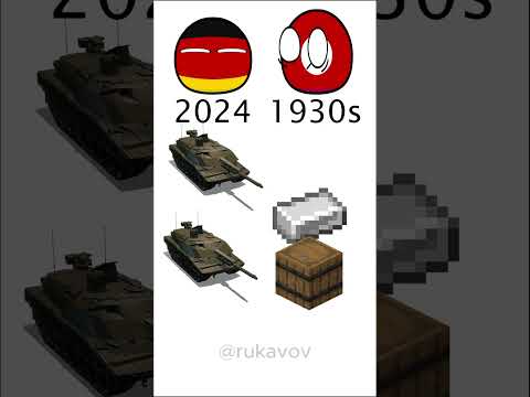 Germany builds tank now vs then #shorts #meme #animation #countryballs