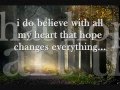 Hope changes everything lyrics - New Song
