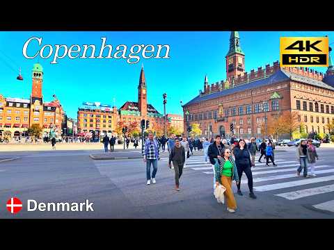 Copenhagen Daytime Walk / Denmark 🇩🇰 / October 2024 / 4K HDR