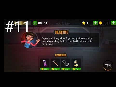 Enjoy watching Miss T get caught in a sticky mess by adding Jello to her bathtub and ruin bath time.