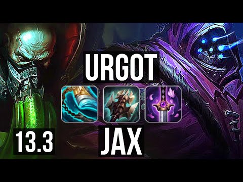 URGOT vs JAX (TOP) | Rank 5 Urgot, 6 solo kills, 12/2/5, 500+ games | KR Grandmaster | 13.3
